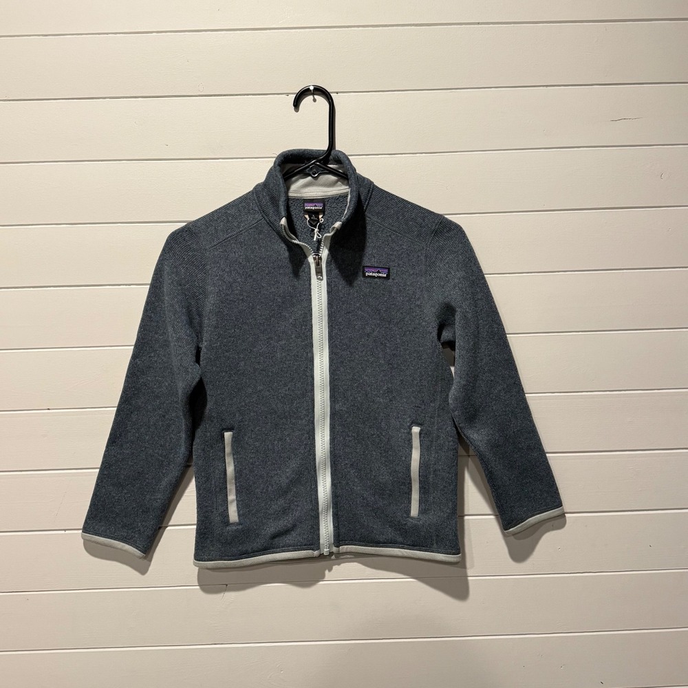 Patagonia Better Sweater Kids S 7-8 Blue Full Zip Fleece Jacket 65732